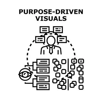 Purpose driven visuals planning and strategy development イラスト素材