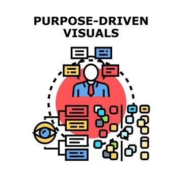 Purpose driven visuals planning and strategy development イラスト素材
