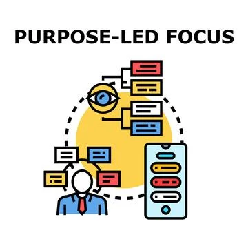 Purpose led focus for business strategy development Stock Illustration