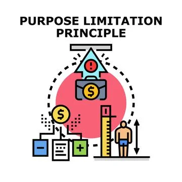 Purpose limitation principle data privacy and security イラスト素材