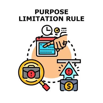 Purpose limitation rule applying to data processing イラスト素材