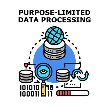Purpose limited data processing concept vector Stock Illustration