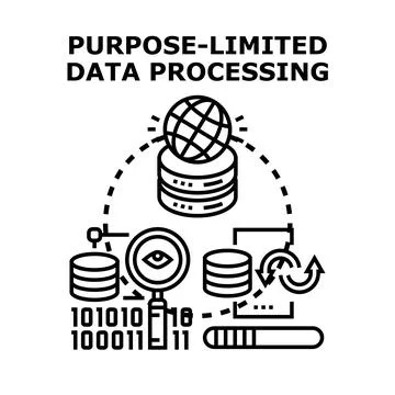 Purpose limited data processing concept vector Stock Illustration