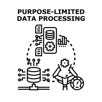 Purpose limited data processing vector illustration Stock Illustration