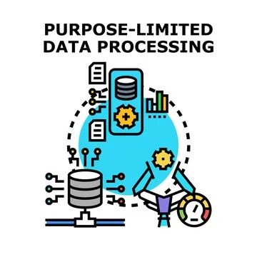 Purpose limited data processing vector illustration Stock Illustration