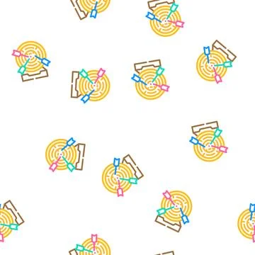 Purpose targeting vector seamless pattern Stock Illustration