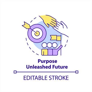 Purpose unleashed future concept icon 스톡 일러스트