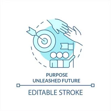 Purpose unleashed future turquoise concept icon 스톡 일러스트