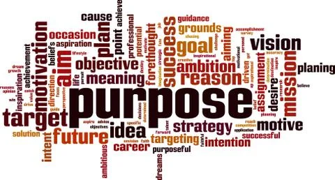 Purpose word cloud Stock Illustration