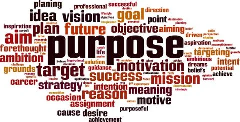 Purpose word cloud Stock Illustration