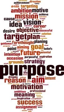 Purpose word cloud Stock Illustration