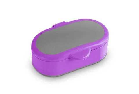 Purpule plastic case on white background Stock Photos