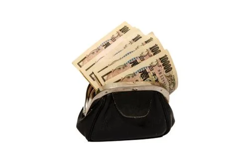Purse with banknotes Stock Photos
