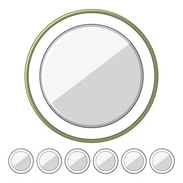 Purse compact mirror cartoon vector graphic Stock Illustration