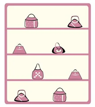 Purse display Stock Illustration