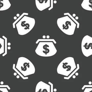 Purse with dollars pattern Stock Illustration