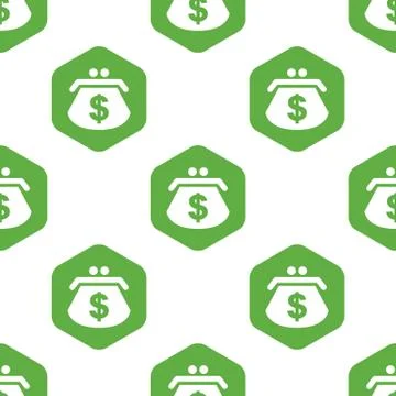 Purse with dollars pattern Stock Illustration