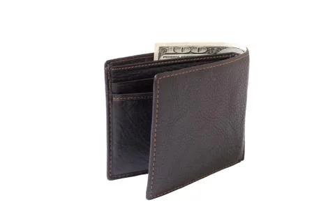 Purse with dollars Stock Photos