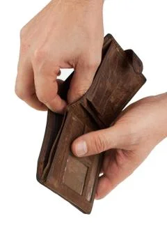 Purse in hand 스톡 사진