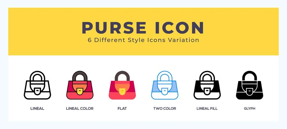 Purse icon for web. mobile apps and ui. Stock Illustration