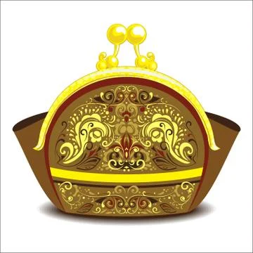 Purse with a pattern Stock Illustration