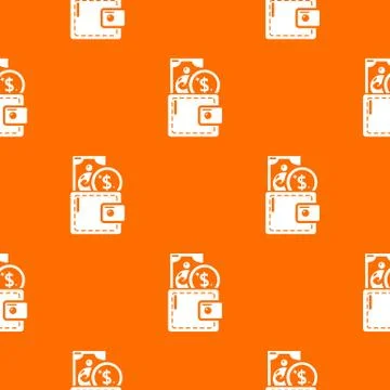 Purse pattern vector orange Stock Illustration