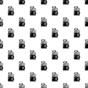 Purse pattern vector seamless Stock Illustration