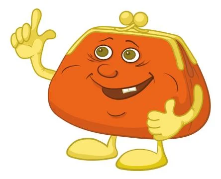 Purse showing thumbs up Stock Illustration