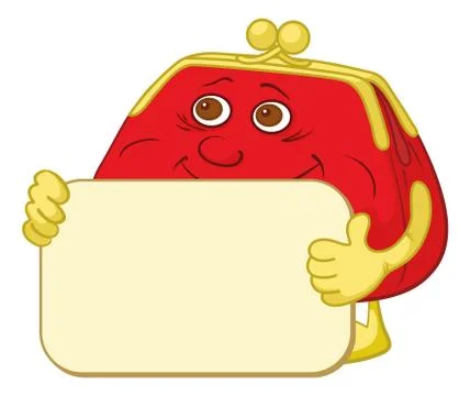 Purse with a sign Stock Illustration