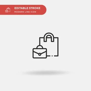 Purse Simple vector icon. Illustration symbol design template for web mobile  Stock Illustration