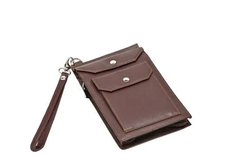 Purse with strap on a white background. Stock Photos