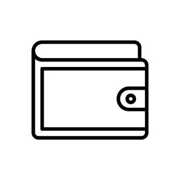 Purse thin line icon Stock Illustration