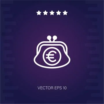 Purse vector icon Stock Illustration