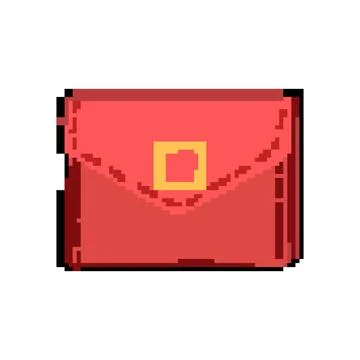 Purse wallet pixel art vector illustration 스톡 일러스트