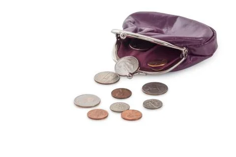 Purse on white Stock Photos