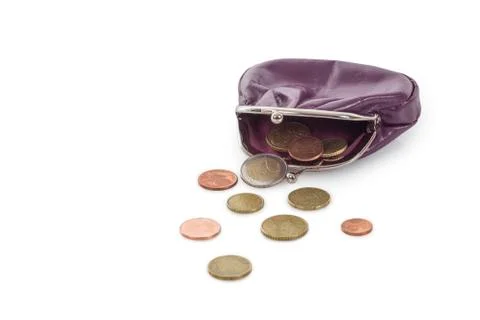 Purse on white Stock Photos