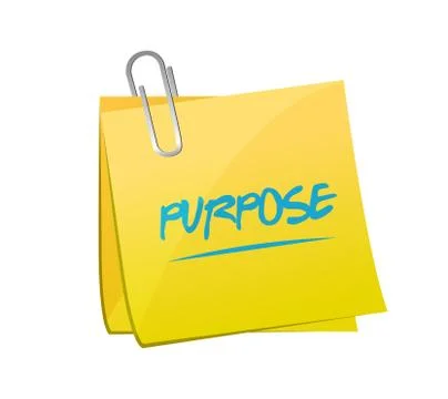 Pursose post message. hand written note. Illustrazione stock
