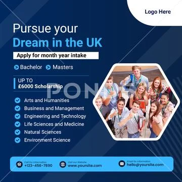 Pursue your dream in the uk with expert guidance PSD Template