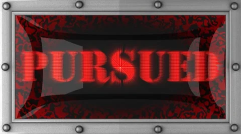 Pursued on led Stockbeeldmateriaal 8730937