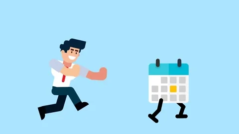 Pursuing Schedule and Time Management Concept 库存影片 321777561