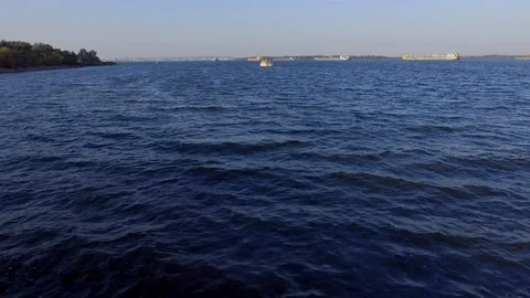 In pursuit of the boat Stock Footage 96064797