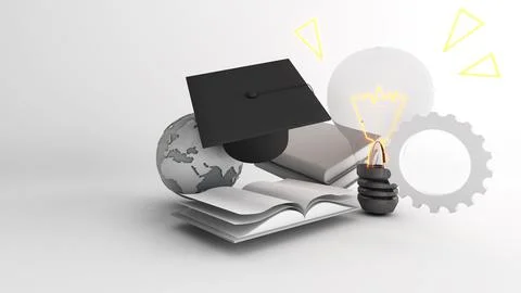 The pursuit of knowledge and learning in academic subjects creates wisdom a.. イラスト素材