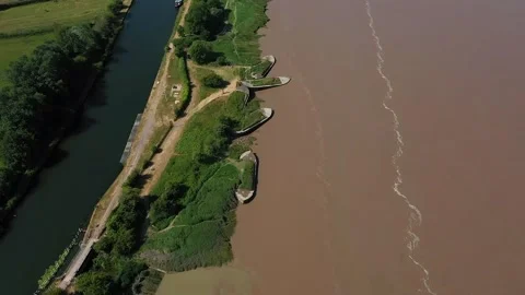 Purton ship graveyard and sharpness canal  Stock Footage 133354666