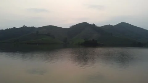 Push Across Shimmering Lake Stock Footage 255040626