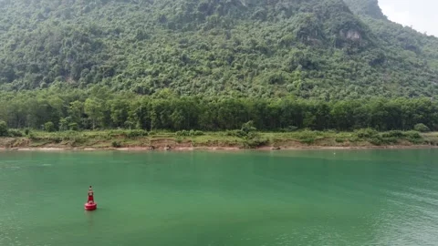 Push Across Turquoise River Vietnam Stock Footage 255031875