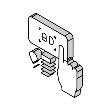Push advertisement isometric icon vector illustration sign Stock Illustration