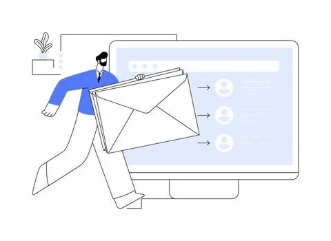 Push advertising abstract concept vector illustration. Stock Illustration