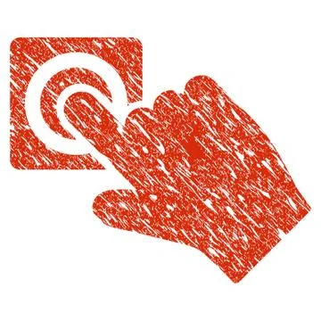Push Alarm Button Icon Grunge Watermark Stock Illustration