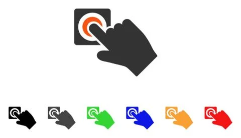 Push Alarm Button Vector Icon Illustrazione stock