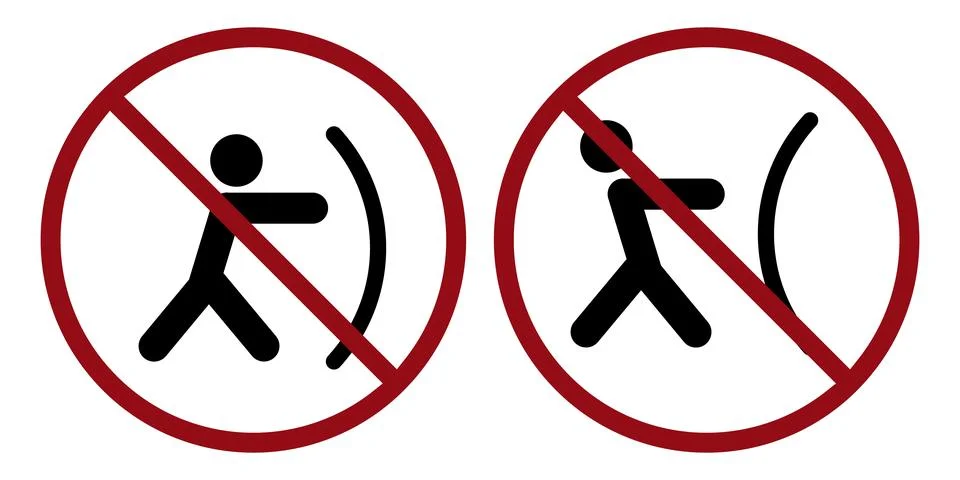 Push and pull door ban prohibit icon. Not allowed push and pull. Illustrazione stock